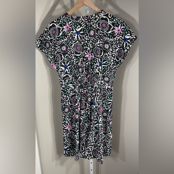 Marine Layer Camila Mini Dress Black Floral Hemp Tencel Size Medium - Picture 9 of 11